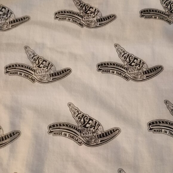 Ya.Seat.Custom Cotton Long Sleeve Tee White Motorcycle Seat Print Boy’s S EUC - Picture 8 of 14